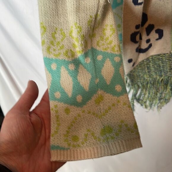 Gypsy05 Fringe Trim Multi Color Shawl Cardigan. Size XS. - Picture 4 of 14